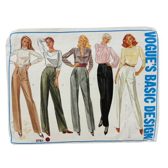 Lot 5 Vtg Vogue Patterns Sizes 12-14-16 Pants Dresses Jackets Wardrobe New Uncut - Picture 2 of 11